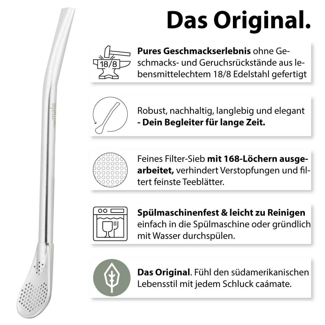 Bombilla Vorteile – Edelstahl Trinkhalm