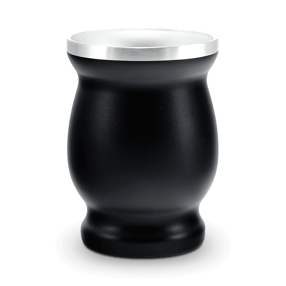 Edelstahl Matebecher schwarz