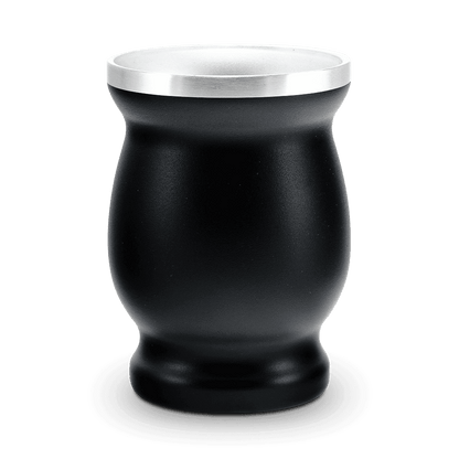 Edelstahl Matebecher schwarz