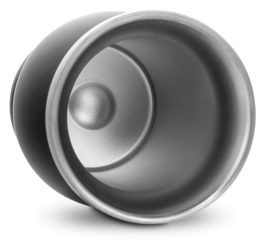 Matebecher Kalebasse schwarz liegend